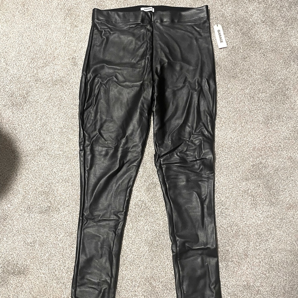 Garage faux leather leggings, never worn.